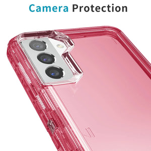 Transparent shockproof case for Samsung Galaxy S21 series with two tempered glass screen protectors from Hot Trend Vault.