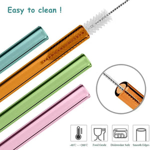 Hot Trend Vault reusable glass straws with brush, eco-friendly and clear, perfect for eco-conscious shoppers.