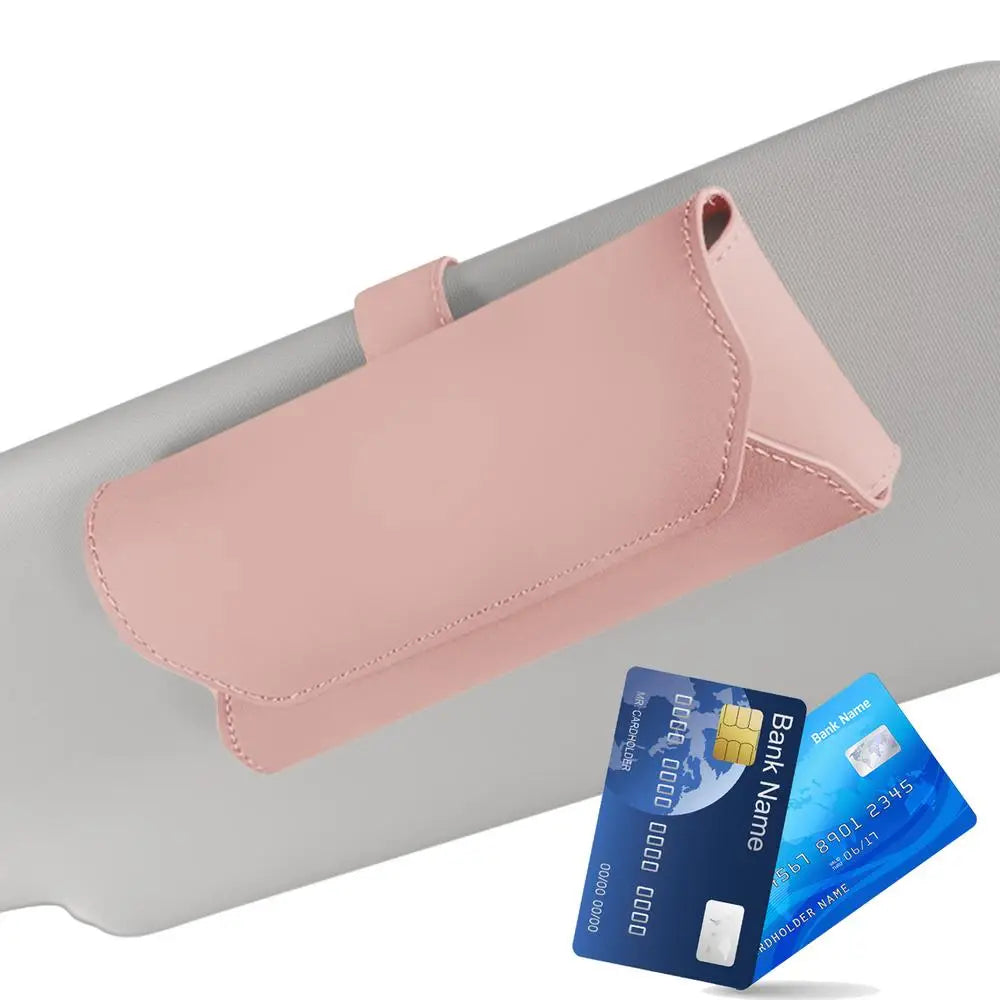 Car Sunglass Holder Glasses Clip Holder For Sun Visor With Magnetic Closure Automotive Eyeglasses Holder Vehicle Visor