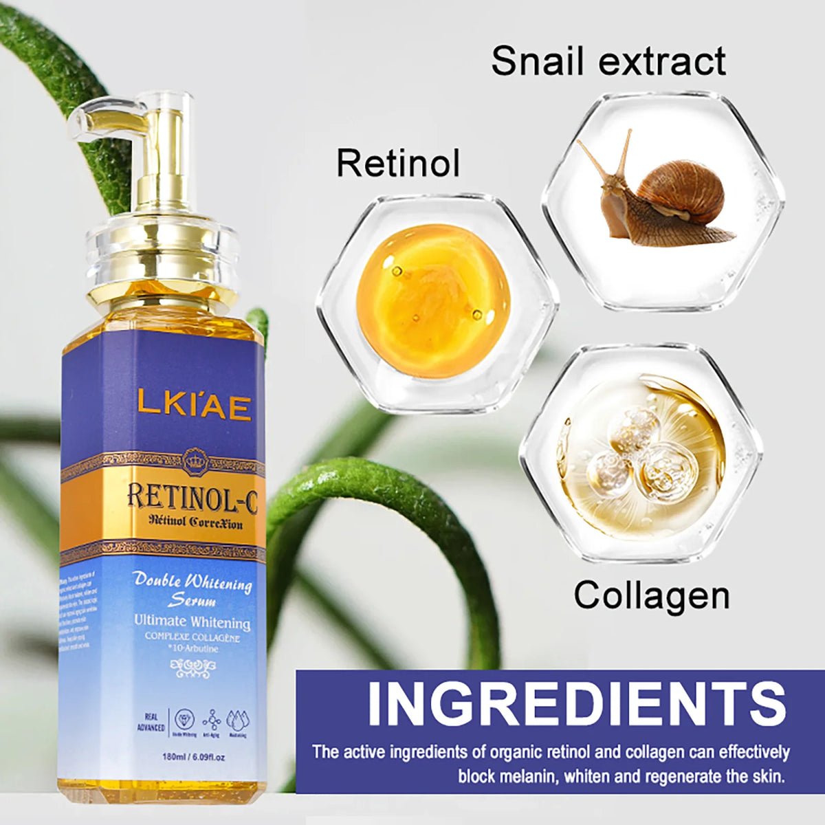 AILKE Retinol Whitening Skin Care Set by Hot Trend Vault, includes moisturizing soap for all skin types, reduces dark spots and wrinkles