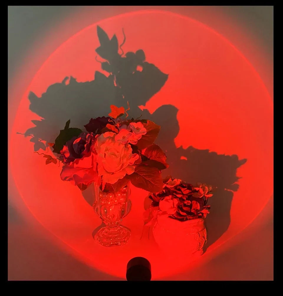 USB Sunset Light LED Rainbow Night Lamp Projector Photography Wall Atmosphere Lamp For Bedroom Home Gift Festival Decor Lighting