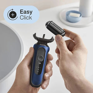 Braun Series 5 replacement shaver head for men, Dutrieux Premium model, with multiple foil blades and precision cutting elements.