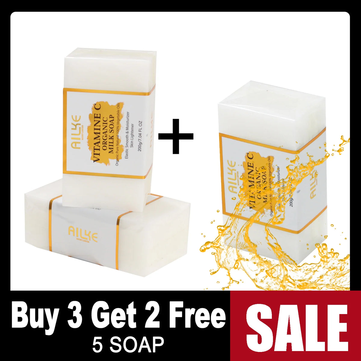 Hot Trend Vault AILKE Whitening Skin Care Kit with Vitamin C for brightening and skin refreshment, suitable for unisex use.