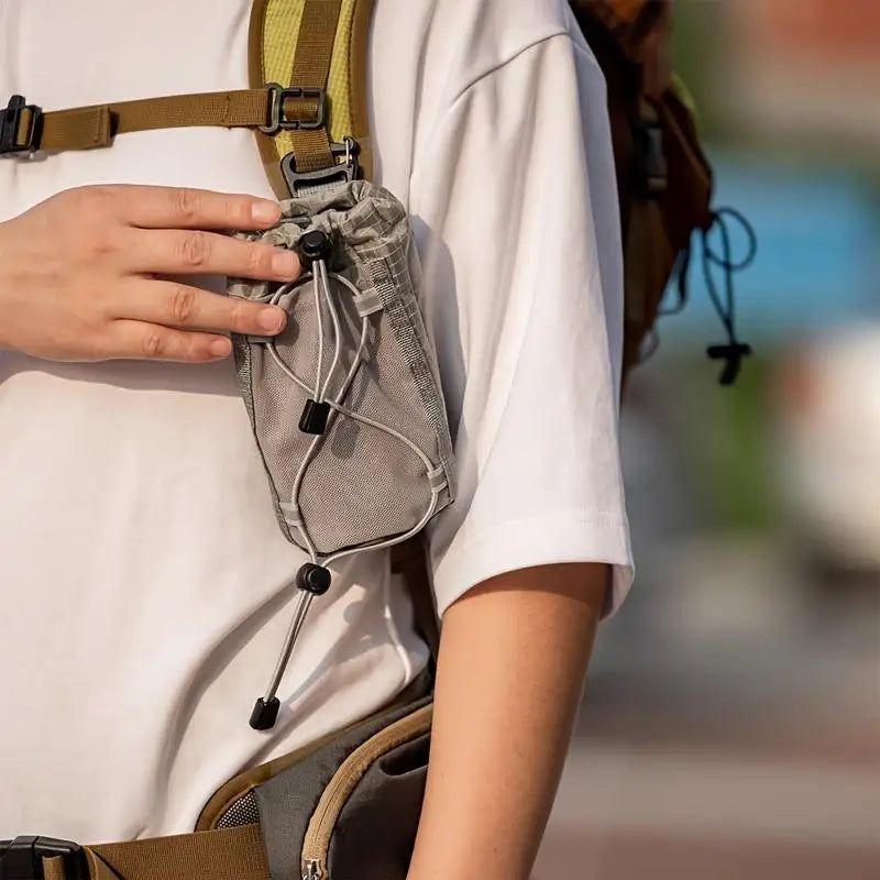 Running Backpack Strap Hanging Bag Outdoor Sports Phone Pouch Accessory Storage for Climbing Hiking Cycling