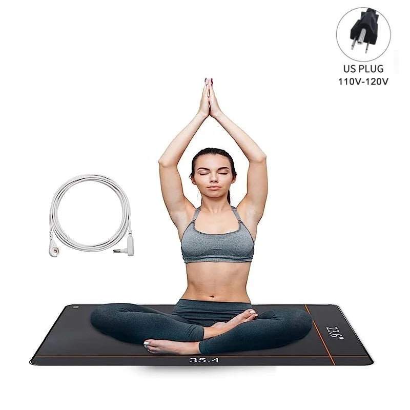 Grounding Mat Sleep Mat EMF Recovery Yoga Mat Improve Energy Release Body Foot With Anti-tangle Earthing Coiled Grounding Cord