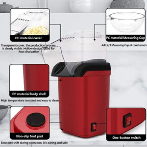 Hot Trend Vault hot air popcorn maker with a compact design, fully automatic, no oil, perfect for home use