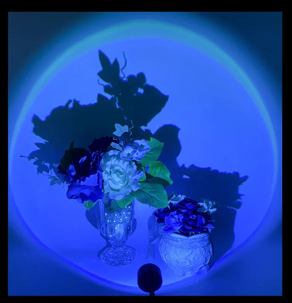 USB Sunset Light LED Rainbow Night Lamp Projector Photography Wall Atmosphere Lamp For Bedroom Home Gift Festival Decor Lighting