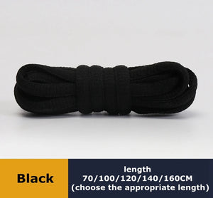 Round polyester sport shoelaces for men and women, durable outdoor accessories by Hot Trend Vault, shown in close-up detail.