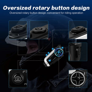 Fodsports FX30C motorcycle Bluetooth headset intercom with HiFi audio from Hot Trend Vault, featuring sleek design and controls.