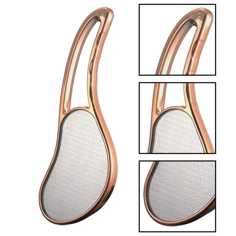 Hot Trend Vault Nano Glass Pedicure Foot File for callus removal, shown with smooth, clear glass surface for home spa foot care.