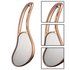 Hot Trend Vault Nano Glass Pedicure Foot File for callus removal, shown with smooth, clear glass surface for home spa foot care.