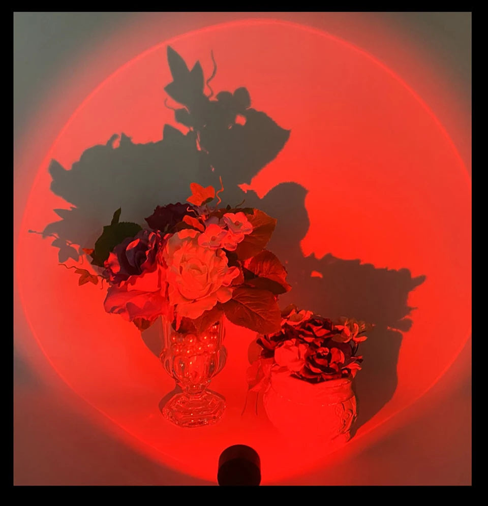 LED Sunset Lamp Nightlights USB Projector Birthday Party Decoration Mood Lights For Bedroom Living Room Wall Photography