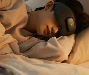 Mijia Smart Massage Eye Mask by Hot Trend Vault, black with vibration feature for relaxation and blackout at home.