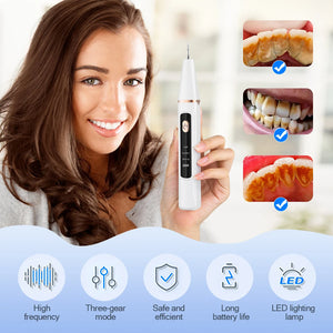 Hot Trend Vault Hailicare ultrasonic dental scaler for home use, showing the device with a sleek design for teeth cleaning and whitening.