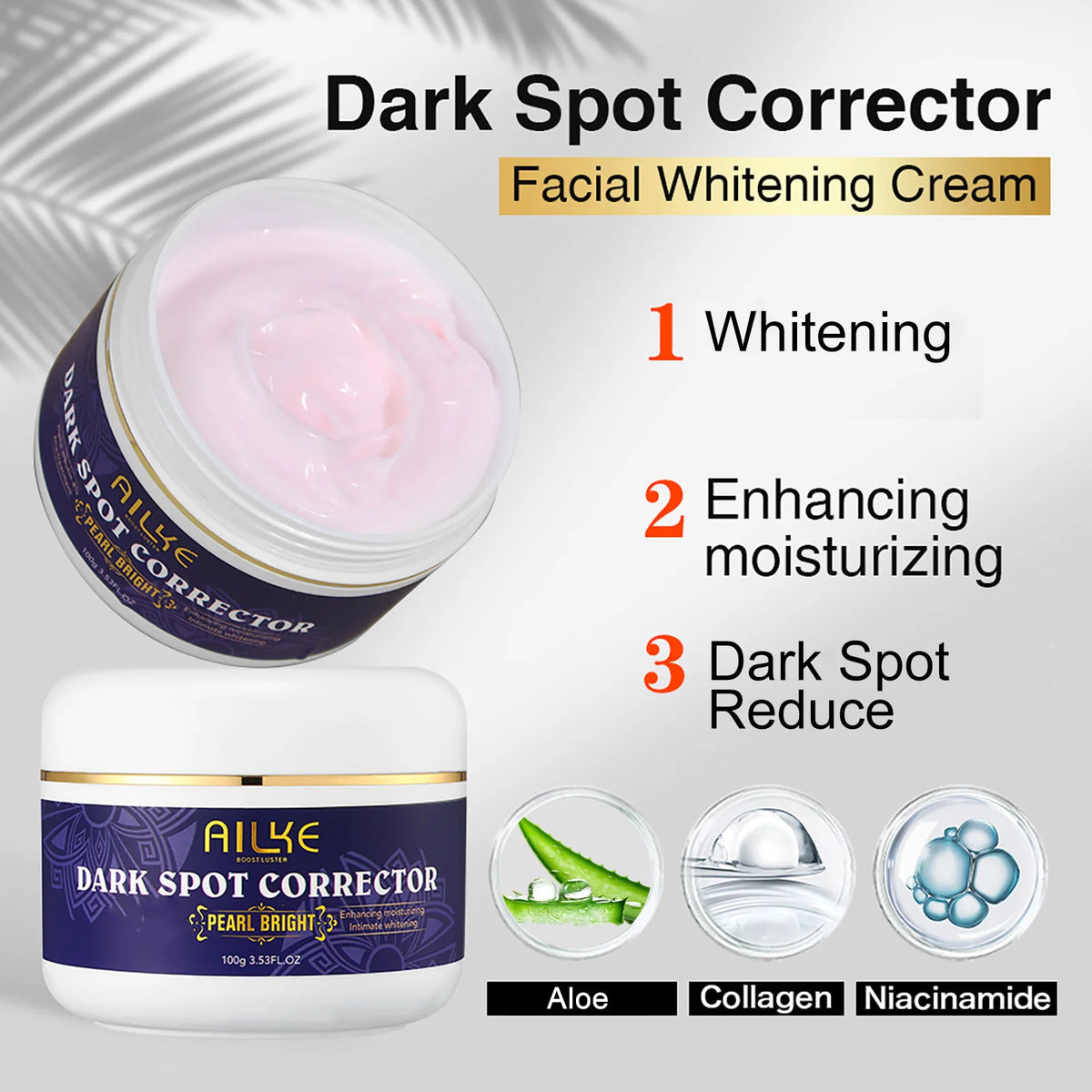 Hot Trend Vault AILKE Glutathione Whitening Skin Care bottle for all skin types, featuring moisturizing and skin tone-evening formula.