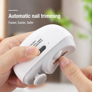 Rotatable Electric Nail Clipper For Baby Adult Automatic Nail Clippers With Light Nails Trimmer Cutter Manicure Polishing Tools