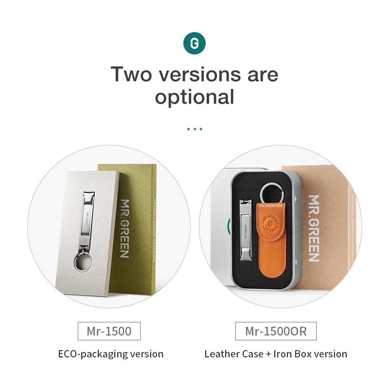 MR.GREEN Ultra-Thin Nail Clippers Collapsible Portable Travel Fingernail Nail Scissors Cutter Stainless Steel Manicure Tools