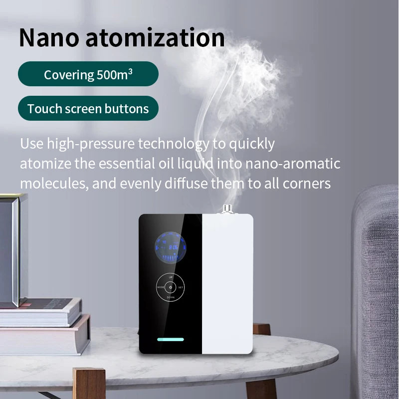 Hot Trend Vault LuxPerfume essential oil diffuser for hotels, portable design with 300m3 coverage, sleek and modern appearance.