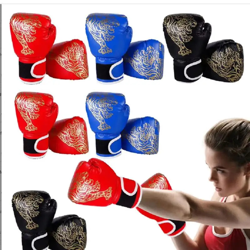 Boxing Gloves Breathable PU Leather Fighting Gloves Kids Boxing Training Kickboxing Gloves for Gym Indoor Outdoor Sport