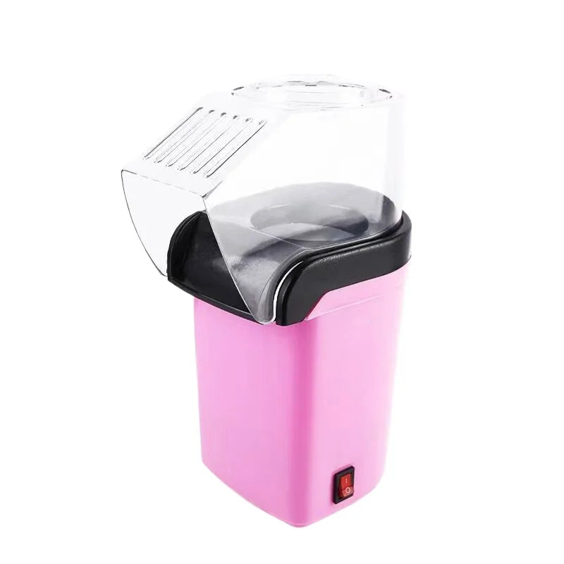 Electric Portable Popcorn Maker Fully Automatic Home Popcorn Popper Hot Air Popcorn Machine Healthy No Oil Mini Popcorn Maker