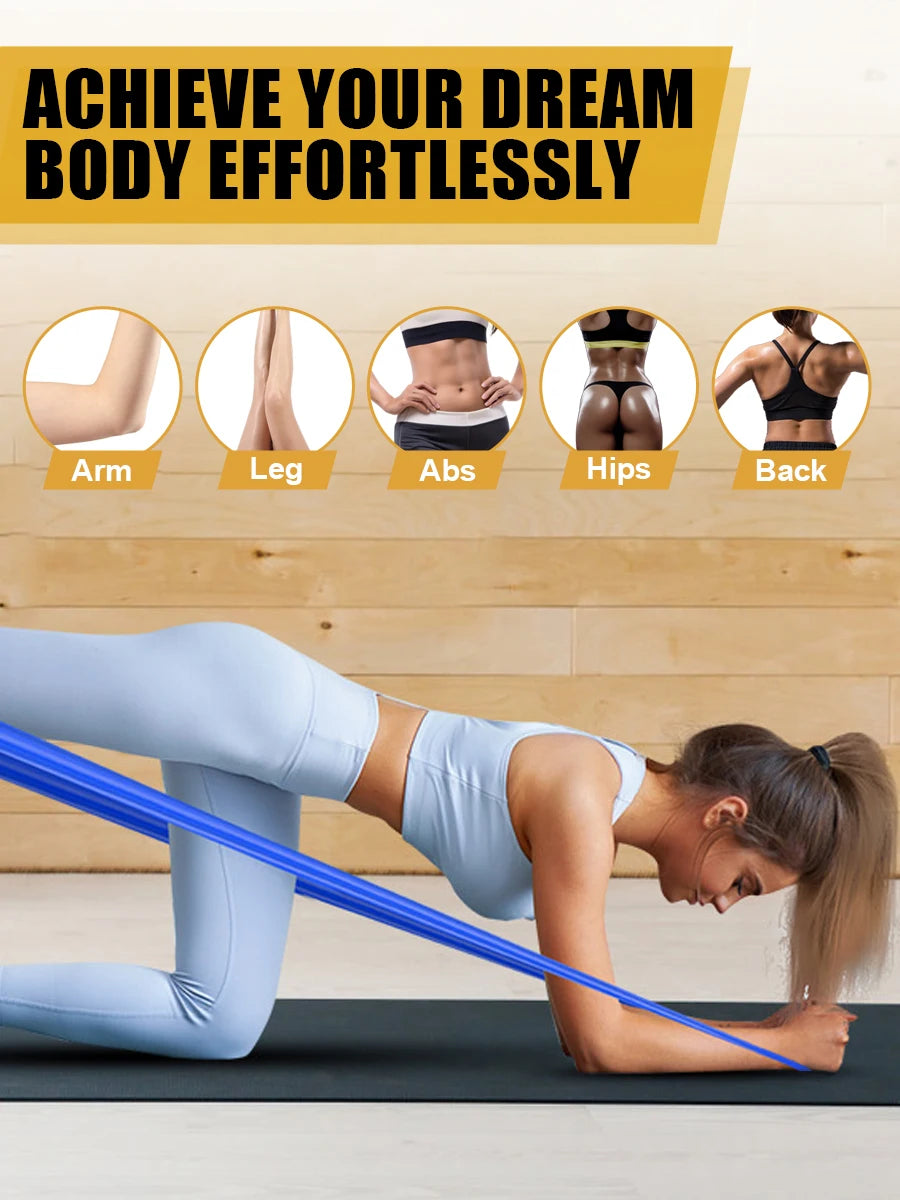 Hot Trend Vault resistance bands set for home fitness, rehab, yoga, Pilates, and gym exercises with elastic exercise bands.