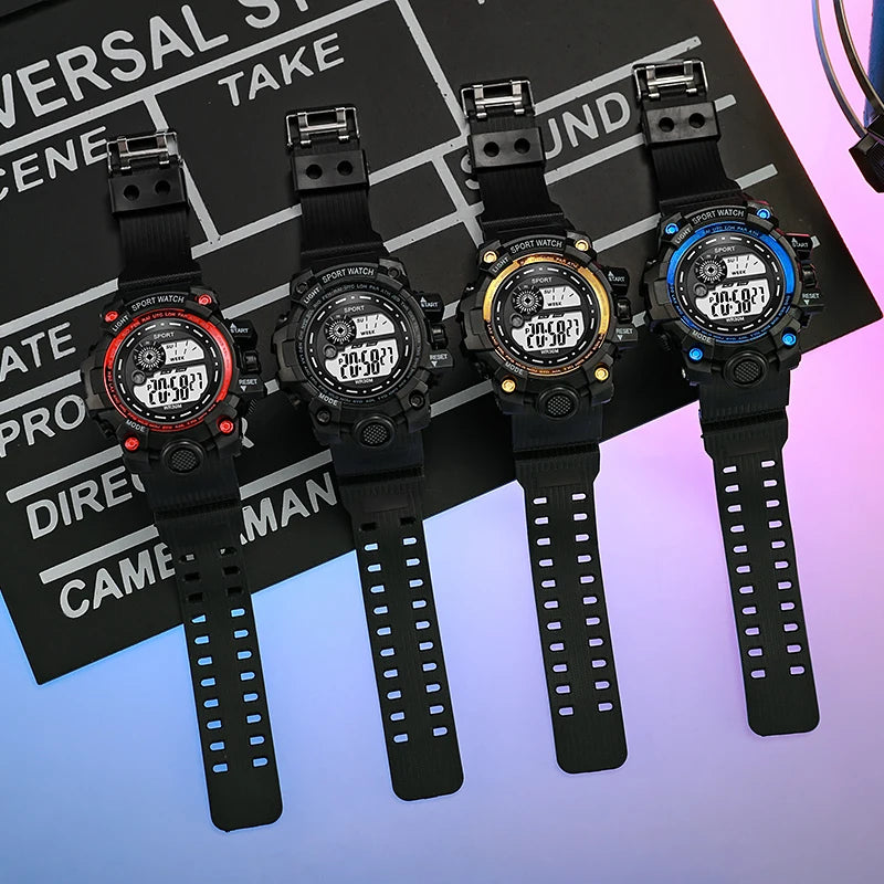 Hot Trend Vault men's LED digital watch with luminous display, waterproof sport design, military style for men.