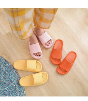 Women Thick Platform Cloud Slippers Summer Beach Eva Soft Sole Slide Sandals Leisure Men Ladies Indoor Bathroom Anti-slip Shoes