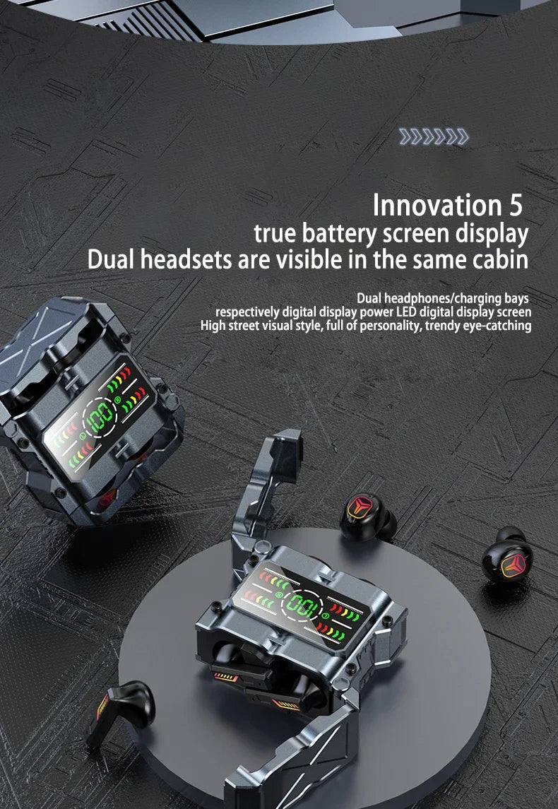 Upgraded TWS Wireless Headphones Noise Canceling Earbuds Bluetooth 5.3 Earphone HD Stereo Sports Waterproof Headset PK M25 M45