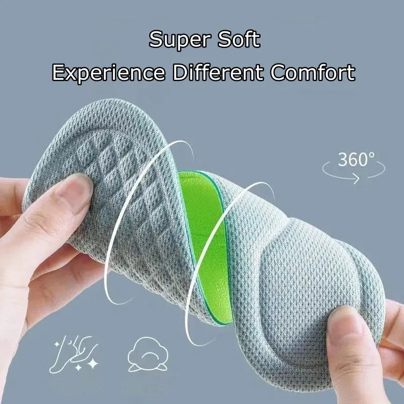 Sports Deodorant Insoles for Shoes Soft Comfortable Running Breathable Shock Absorption Insole for Feet Men Women Shoe Sole Pads