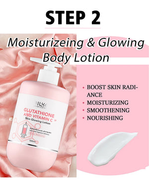 AILKE Brightening Skin Care Set, With Vitamin C, Glutathione, Reduce Spots, Moisturizing, Smooth Soft Skin, Improve Skin Radiant