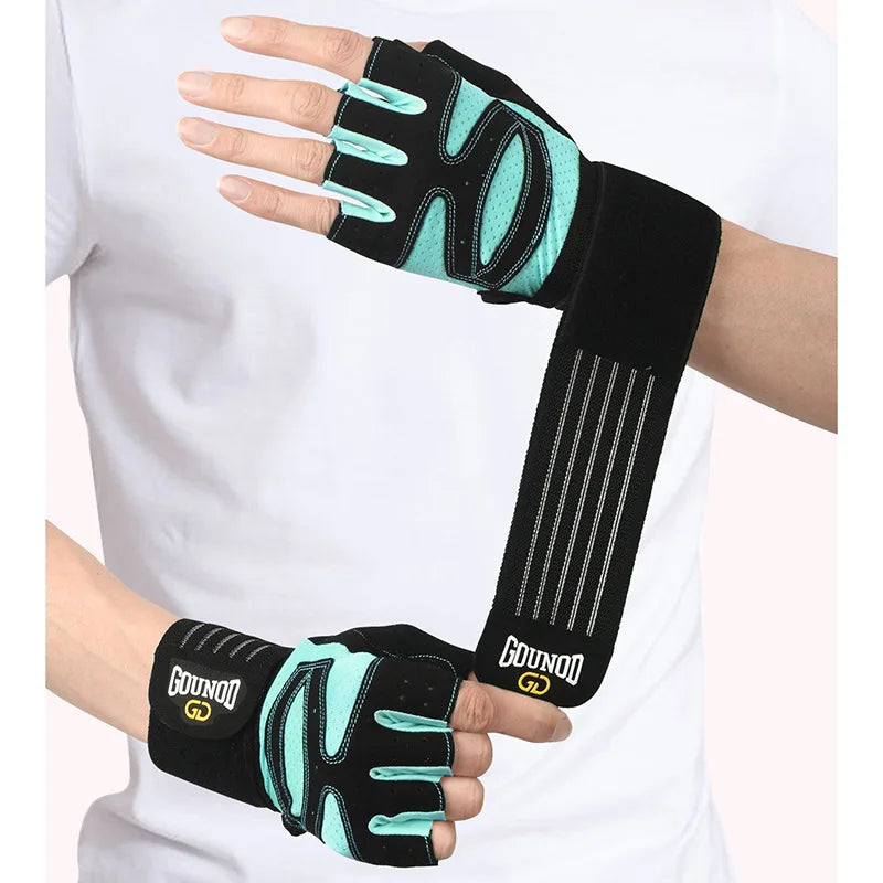 GOUNOD Weightlifting Gloves With Wrist Support Breathable Anti Slip Grip
