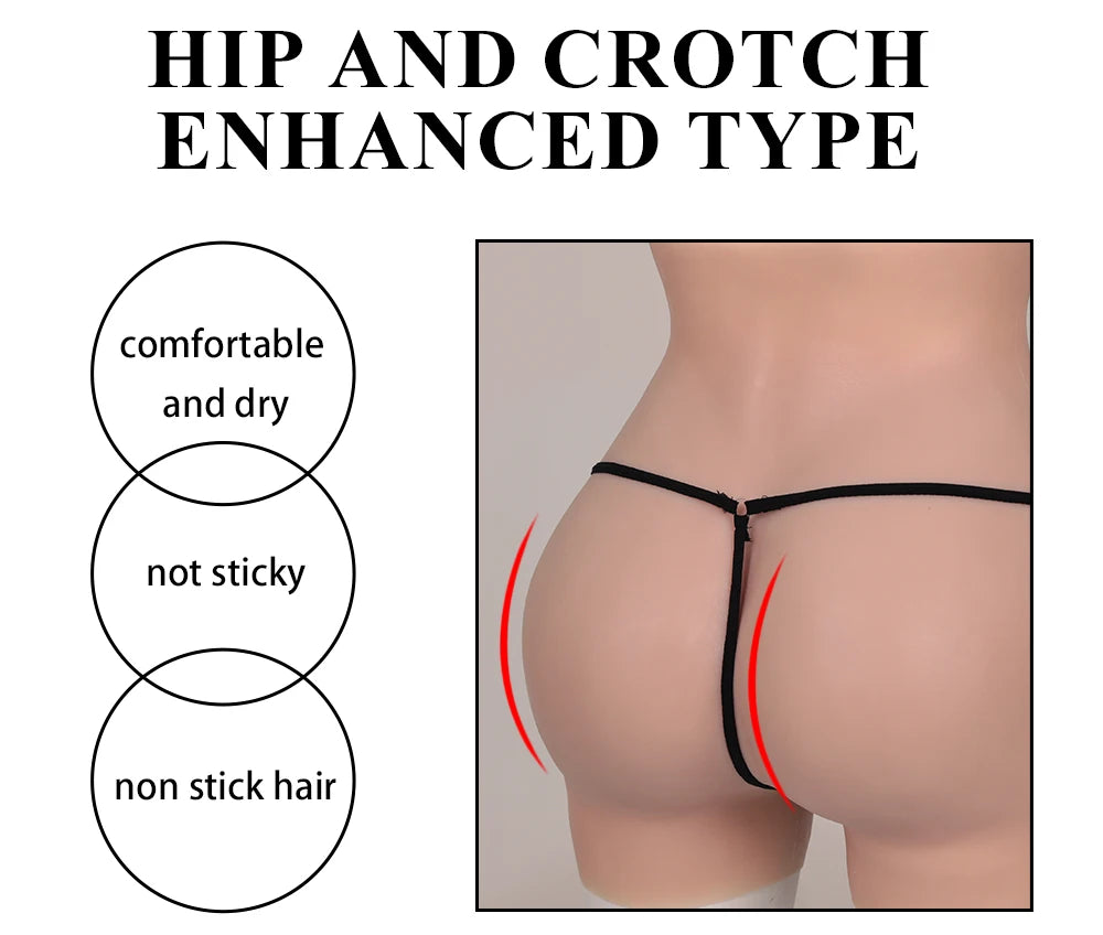 Silicone drag queen hip enhancer panties by Hot Trend Vault, designed for crossdressers and cosplay with a lifted buttock appearance.