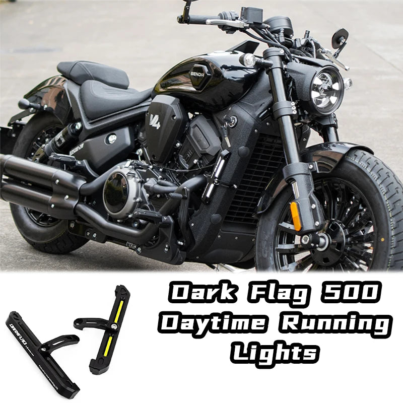 Motorcycle Accessories Daytime Running Light Motorcycle Signal Light Lamp Driving Lights Headlights Fog Lamp for Dark Flag 500