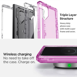 For Samsung Galaxy Note10/Plus Transparent Case Shockproof Cover And 2pcs Tempered Glass Screen Protector Case Friendly Clear