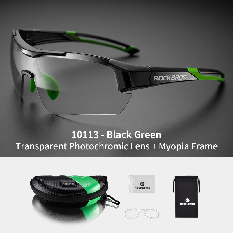 Hot Trend Vault RockBros cycling photochromic glasses with UV400 protection, outdoor sports eyewear for men, in a sleek design.