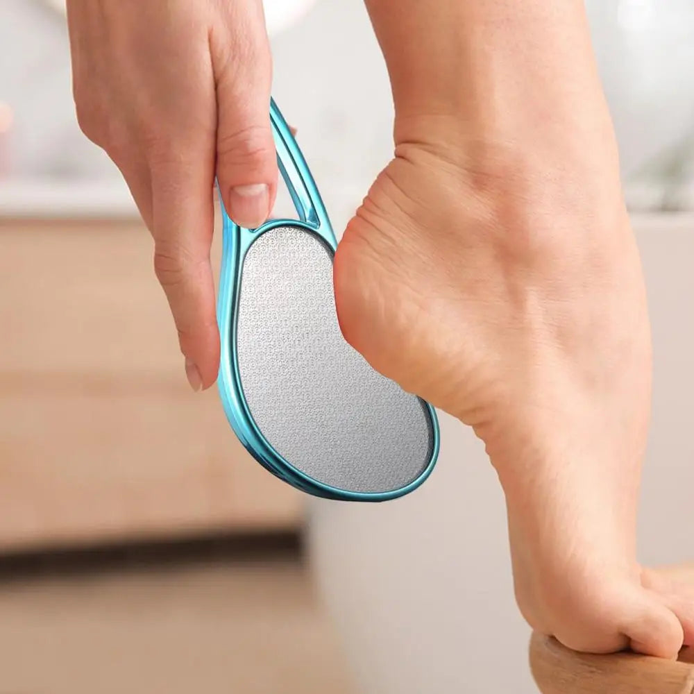 Hot Trend Vault Nano Glass Pedicure Foot File with callus remover for home spa use, showcasing the sleek glass tool on a white background.