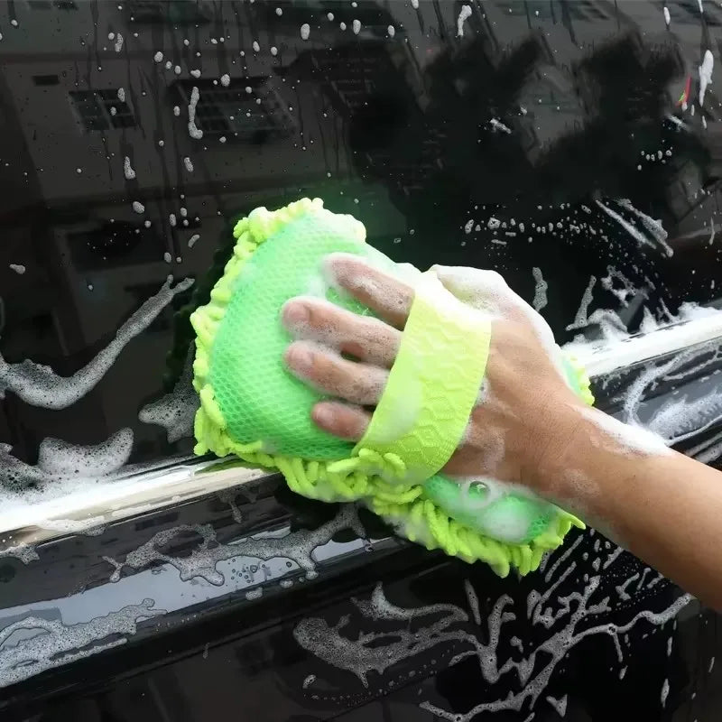Hot Trend Vault microfiber car wash sponge for gentle, non-scratch cleaning and detailing of cars, shown in the image.
