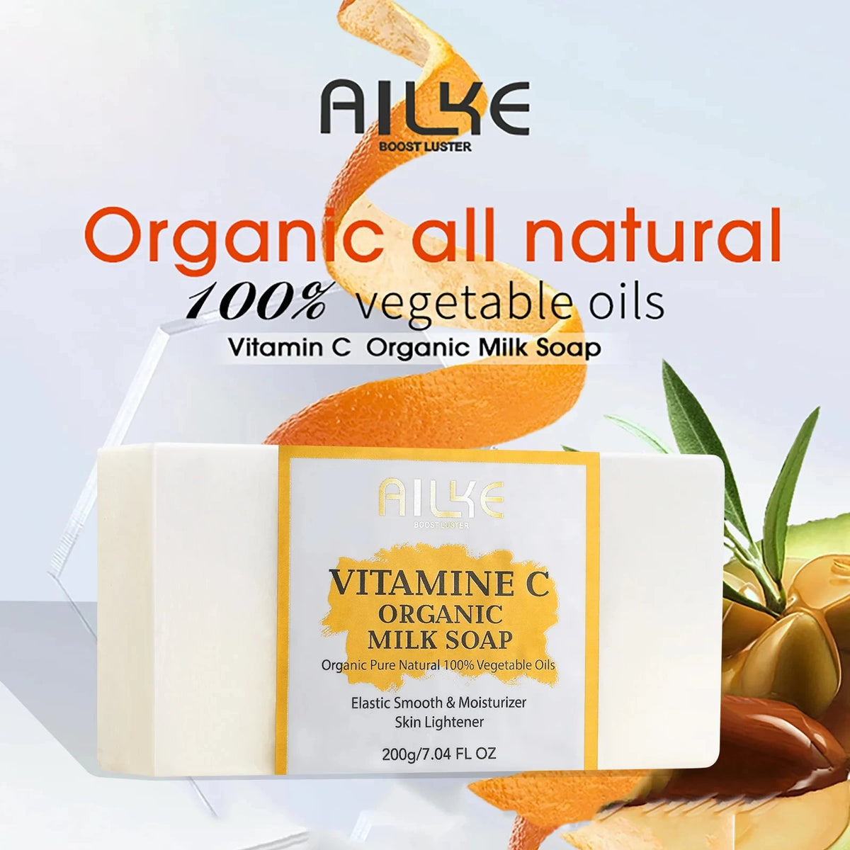 Hot Trend Vault AILKE Whitening Skin Care Kit with Vitamin C, brightening unisex set, includes skincare products in sleek packaging.