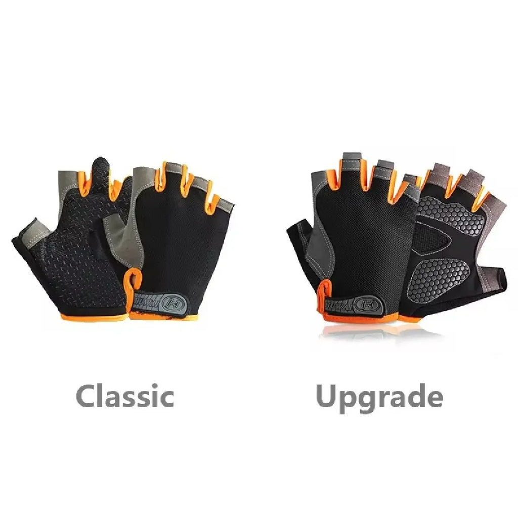 Guantes de ciclismo sin dedos transpirables y antideslizantes para hombres y mujeres