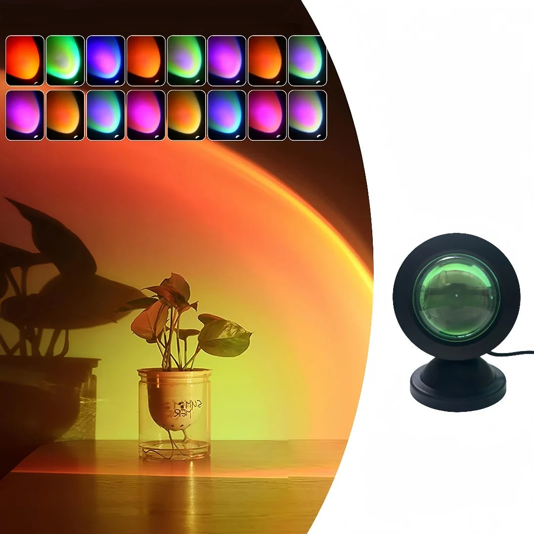 Sunset Lamp Night Light Projection Lamps Christmas Light with Remote Mood Lighting Rainbow Sunlight lamp Led Colorful Changing