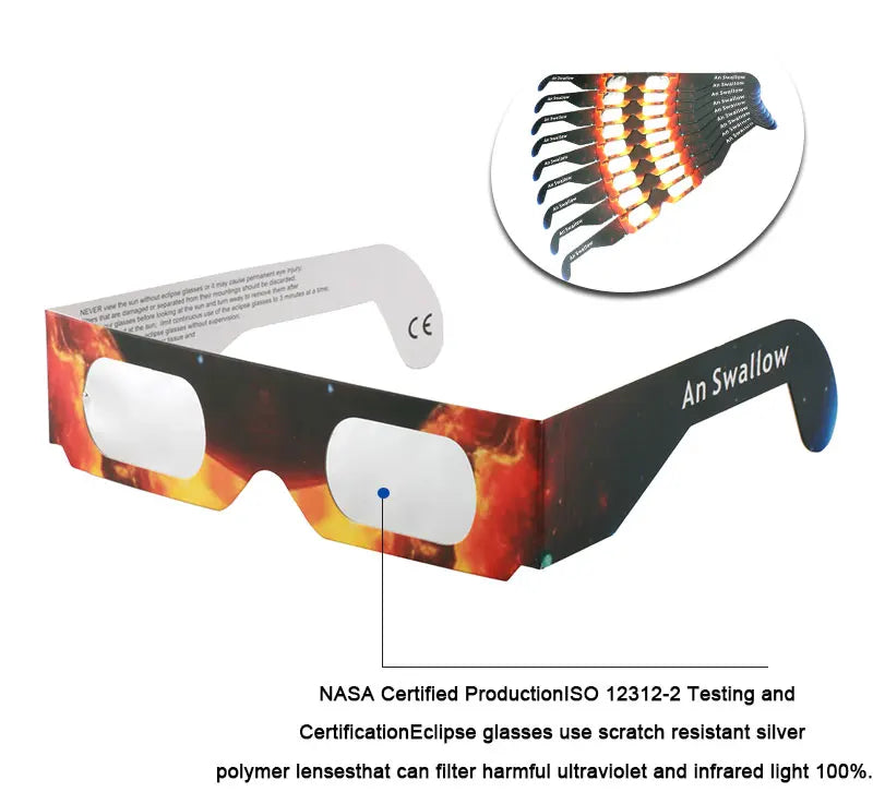 Solar Eclipse Glasses CE and ISO Certified Paper Glasses Are Safe To Look Directly At The Sun Andare Shipped Randomly
