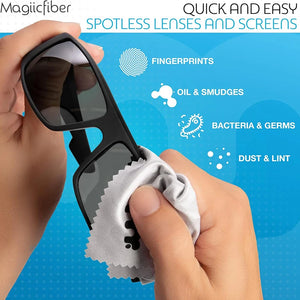 MagiicFiber Microfiber Cleaning Cloth, High-density Stripe-free Wipes, Soft and Efficient Premium Screen Cleaning Cloth