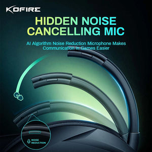 Kofire UG-06 Gaming Headset Low Latency 2.4G Bluetooth Wireless Headphones with Mic RGB Gradient Light Wired for PC PS5 Switch