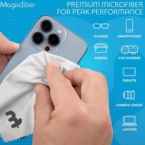 MagiicFiber Microfiber Cleaning Cloth, High-density Stripe-free Wipes, Soft and Efficient Premium Screen Cleaning Cloth