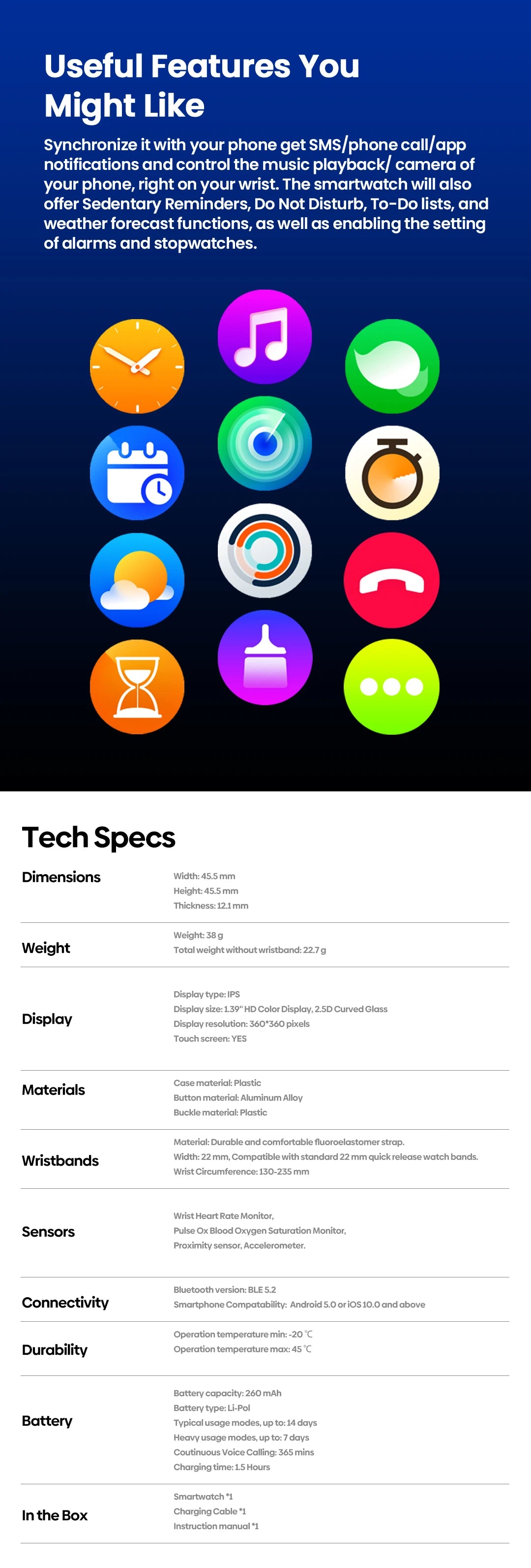 Zeblaze Btalk 3 Plus Smart Watch by Hot Trend Vault with voice calling feature, displayed on a wrist with a sleek screen interface.