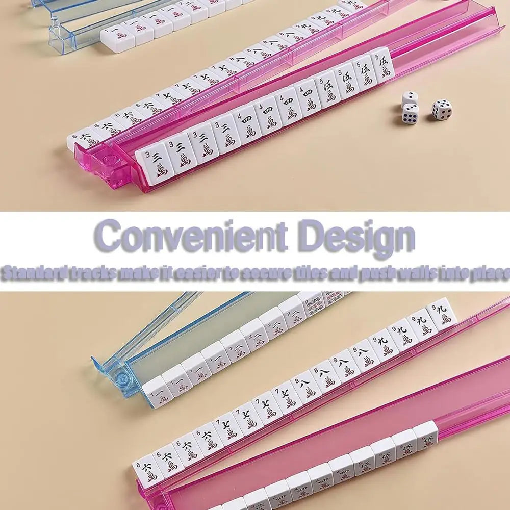 Mahjong Tile Pushers Mahjong Pushers Multicolor Racks Set Of 4 Acrylic Storage Organizer Board Game Accessories Mah Jongg