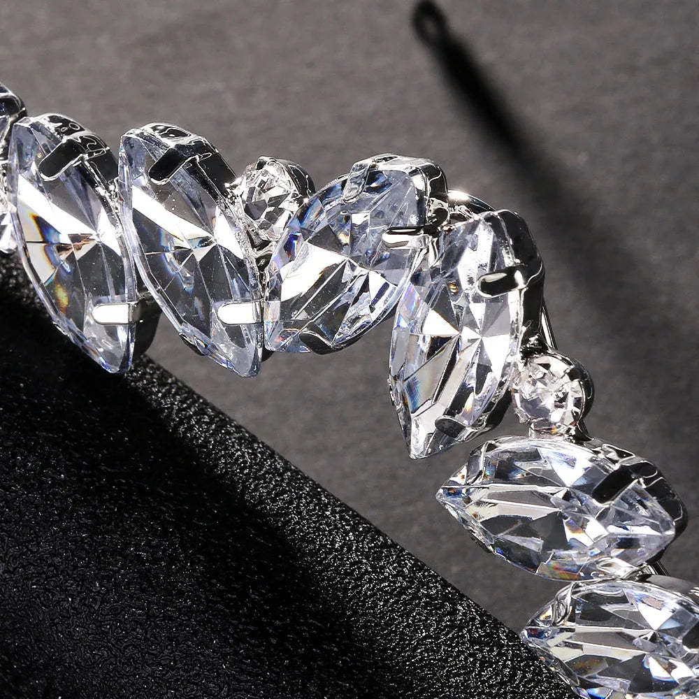 Stonefans Luxury Geometric Eyeglass Frame for Women No lens Jewelry Bridal Shiny Rhinestone Sunglasses Frames Face Decoration