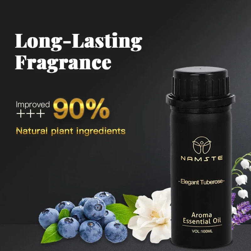Namstecar perfume fragrance oil for home diffuser with 100ml bottle and four 5ml scent samples, from Hot Trend Vault.