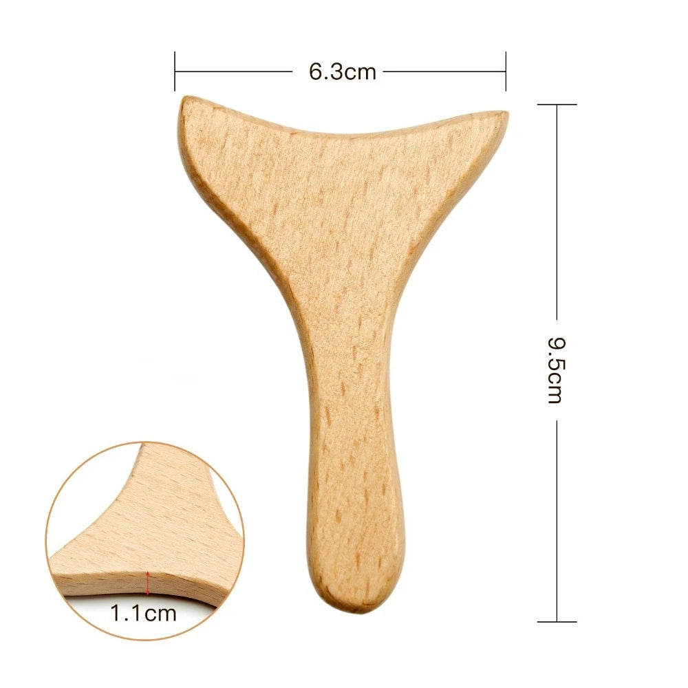 6/7/8Pcs/Set Wooden Facial Massage Tools Roller Scraping Board Face Massager Kit Durable Anti-Aging Facial Care Kit