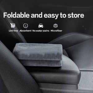 Grey Hot Trend Vault microfiber car cleaning towel for cars and glass, soft and absorbent for streak-free cleaning.